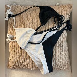 nasty gal black & white bikini